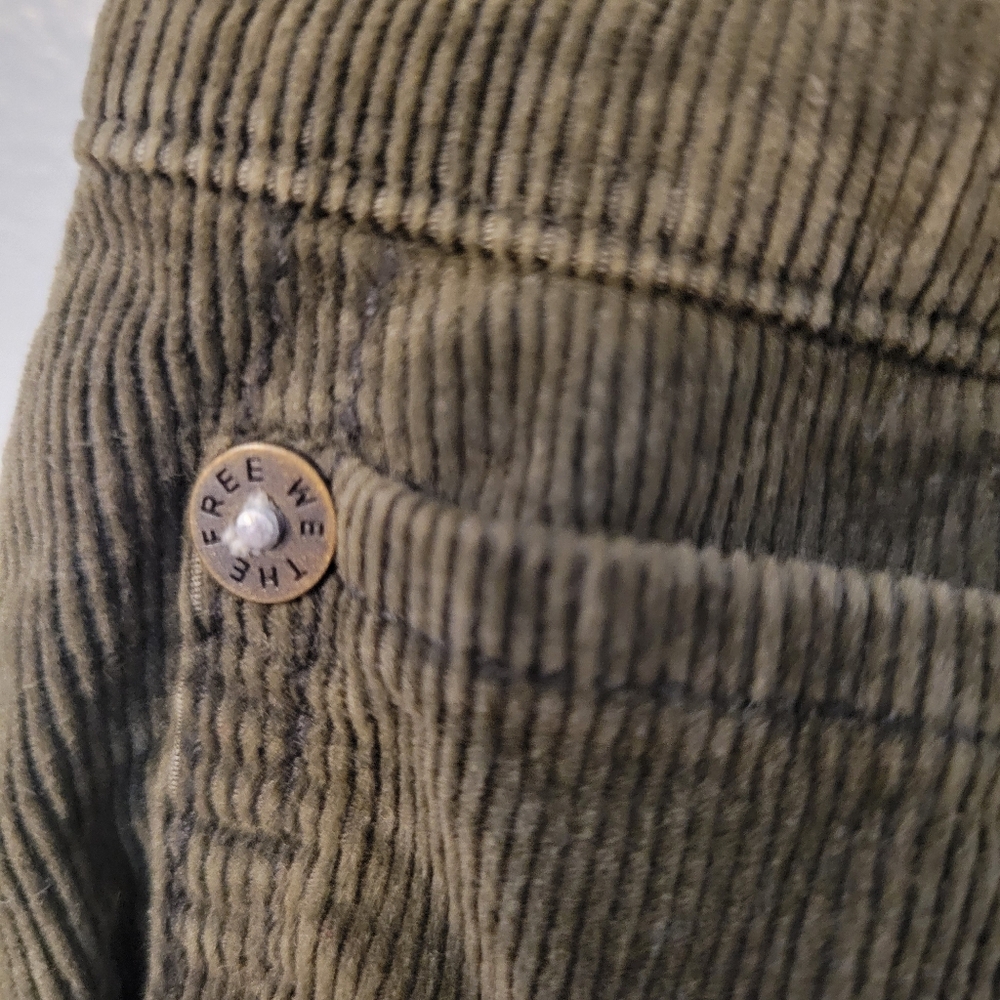 We The Free Olive Green Corduroy Skinny Bohemian Jeans/Pants. Size 31 - Picture 5 of 8